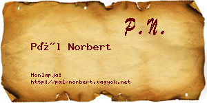 Pál Norbert névjegykártya
